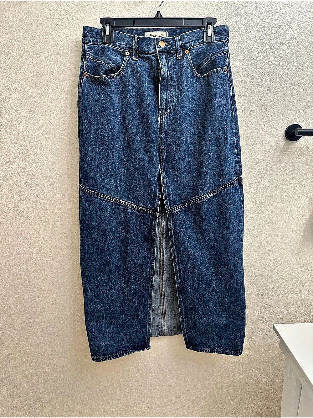 Madewell Denim Maxi Skirt Blue Waist 28